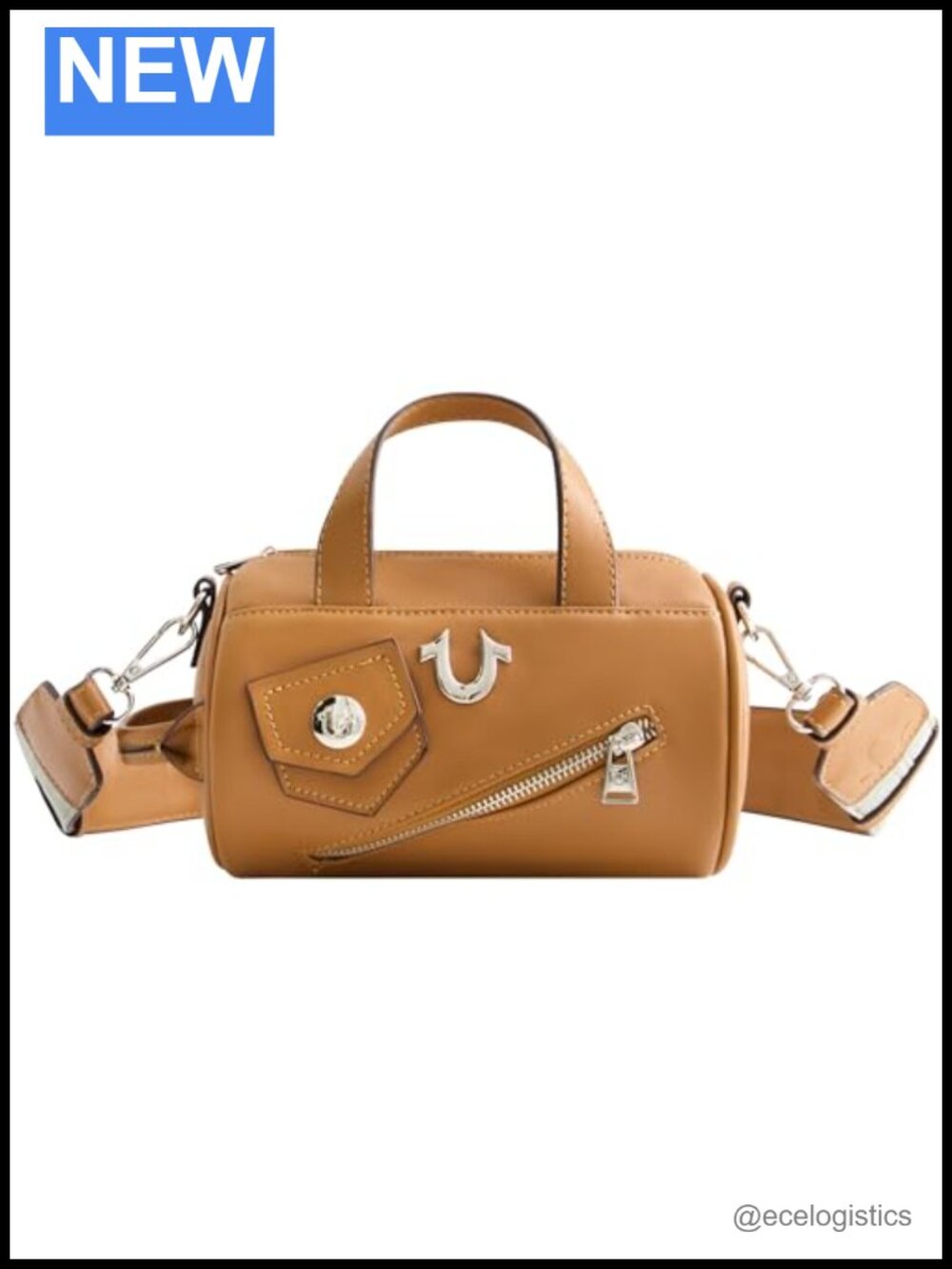 Mini Duffel Crossbody Bag with Removable Strap, Polypropylene, Zippered